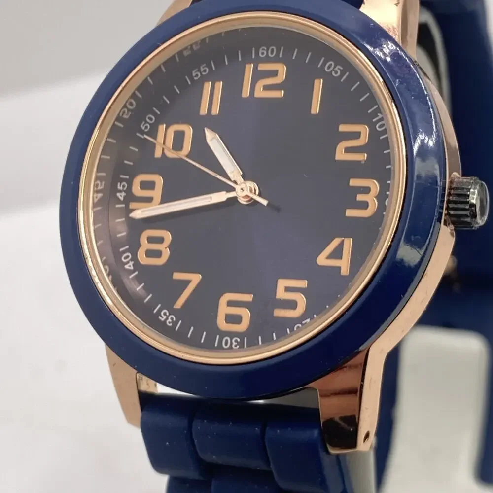 Womens Colorful Rubber Quartz Fashion Watch Works New Battery